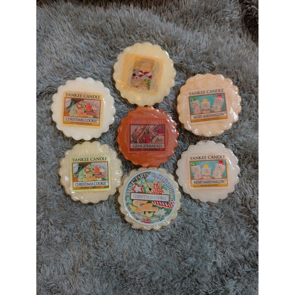 Yankee Candle Christmas Wax Tart Lot of 7 Holiday Bakery Scents Vintage Melts